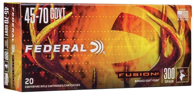 Picture of Federal Fusion Hunting 45-70 Gov 300 Gr Fusion Soft Point 20 Per Box/ 10 Cs 