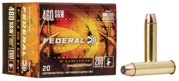 Picture of Federal Fusion Handgun 460 S&W Mag 260 Gr Fusion Soft Point 20 Per Box/ 10 Cs 