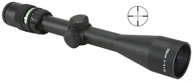 Picture of Trijicon Accupoint Black Hardcoat Anodized 3-9X 40Mm 1" Tube Illuminated Duplex Crosshair W/Green Dot Reticle 