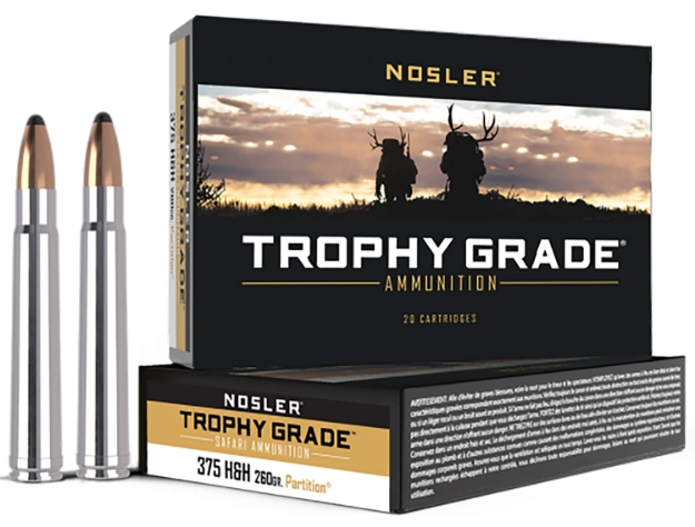 Picture of Nosler Trophy Grade Hunting 375 H&H Mag 260 Gr Nosler Spitzer Partition (Spt) 20 Per Box/ 10 Cs 