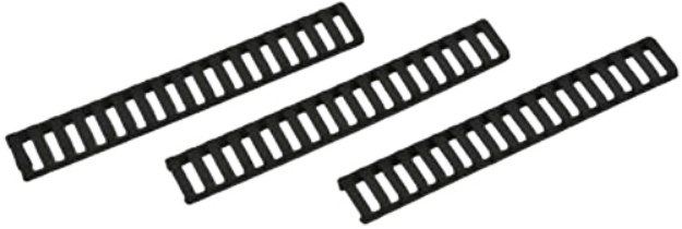 Picture of Ergo Low-Pro Ladder Rail Covers Rifle 18 Slot Black Rubber 3 Pack 