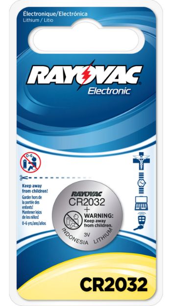 Picture of Rayovac Cr2032 3V Li-Ion 225 Mah 