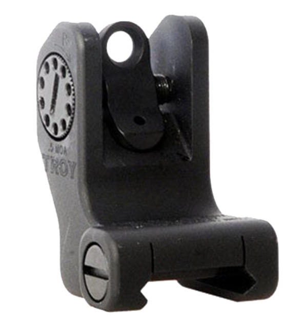 Picture of Troy Ind Rear Fixed Battlesight Round Black Hardcoat Anodized For Ar-15/Ar-10 