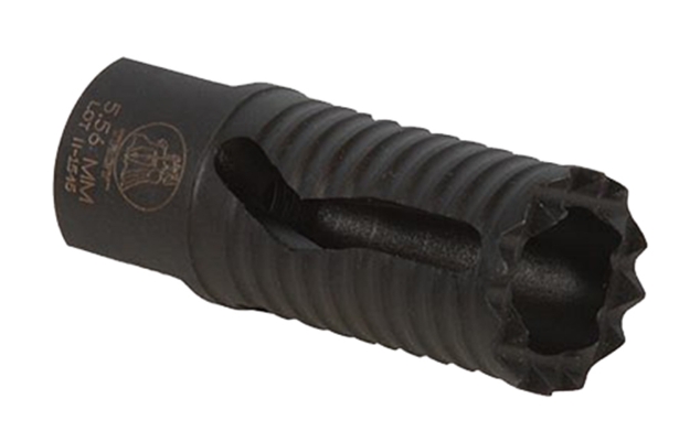 Picture of Troy Ind Medieval Muzzle Brake Black Steel With 1/2"-28 Tpi Threads & 2.25" Oal For 5.56X45mm Nato Ar-Platform 