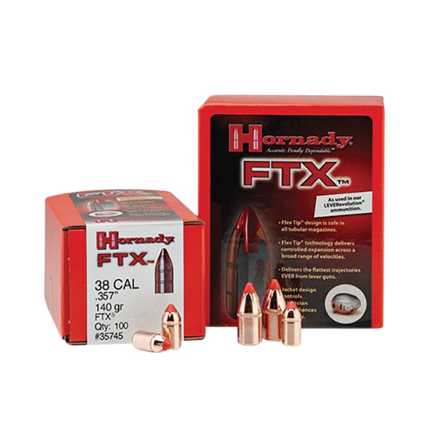 Picture of Hornady Ftx Hunting 38 Cal .357 140 Gr Flex Tip Expanding (Ftx) 