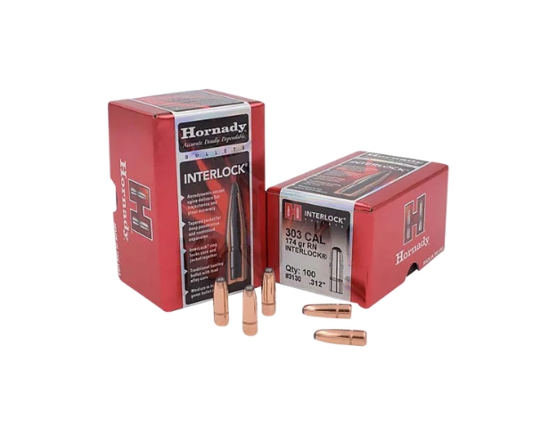 Picture of Hornady Interlock Hunting 303 Cal .312 174 Gr Round Nose (Rn) 