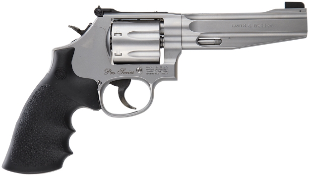 Picture of Smith & Wesson Model 686 Performance Center Pro 357 Mag Or 38 S&W Spl +P Stainless Steel 5" Barrel & 7Rd Cylinder Cut For Moon Clips, Matte Silver Stainless Steel L-Frame 