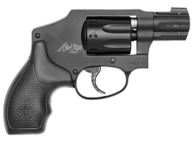 Picture of Smith & Wesson Model 43 Classic 22 Lr 1.88" Black Stainless Steel Barrel, 8Rd Black Aluminum Cylinder & J-Frame, Snag-Free Internal Hammer, No Lock 