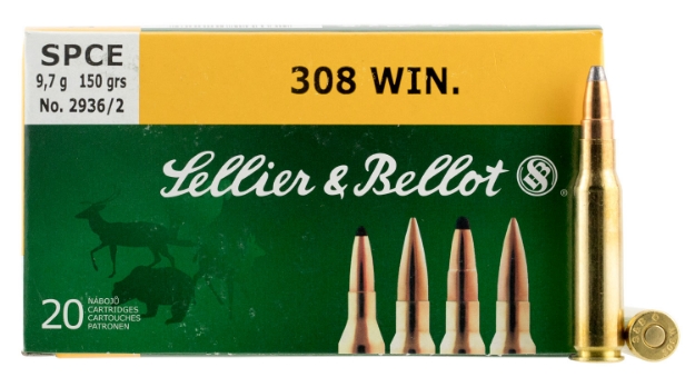 Picture of Sellier & Bellot Rifle 308 Win 150 Gr 2789 Fps Soft Point Cut-Through Edge (Spce) 20 Bx/25 Cs 