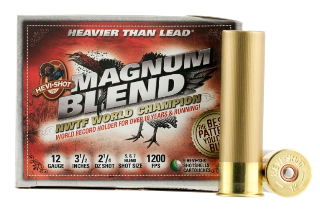 Picture of Hevi-Shot Magnum Blend Turkey 12 Gauge 3.50" 2 1/4 Oz 1200 Fps Tungsten 5, 6, 7 Shot 5 Bx/10 Cs 