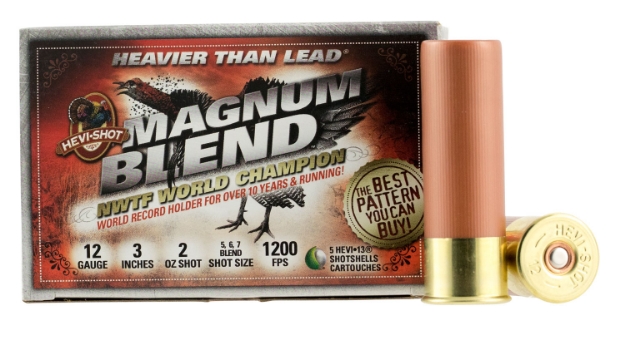 Picture of Hevi-Shot Magnum Blend Turkey 12 Gauge 3" 2 Oz 1200 Fps Tungsten 5, 6, 7 Shot 5 Bx/10 Cs 