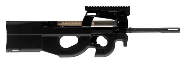 Picture of Fn Ps90 5.7X28mm 16" Barrel 30+1, Matte Black Synthetic Thumbhole Bullpup Stock, Optics Ready 