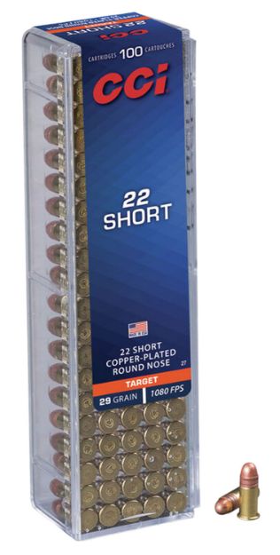 Picture of Cci Target Rimfire 22 Short 29 Gr Copper-Plated Round Nose 100 Per Box/ 50 Cs 