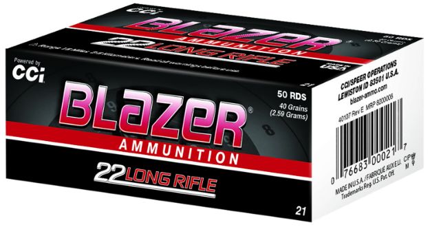 Picture of Cci Blazer High Velocity 22 Lr 40 Gr 1235 Fps Lead Round Nose (Lrn) 50 Bx/100 Cs 