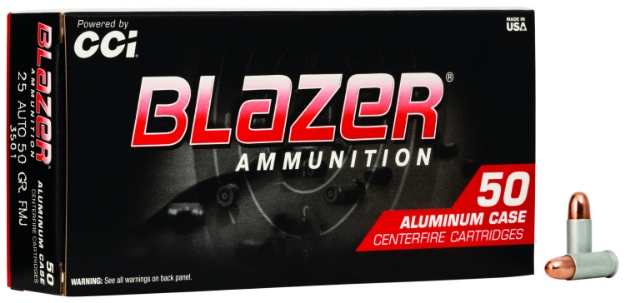 Picture of Cci Blazer Handgun 25 Acp 50 Gr Total Metal Jacket (Tmj) 50 Per Box/ 20 Cs 