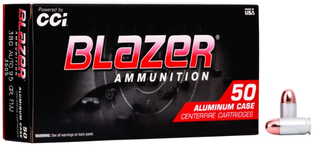 Picture of Cci Blazer Handgun 380 Acp 95 Gr Total Metal Jacket (Tmj) 50 Per Box/ 20 Cs 