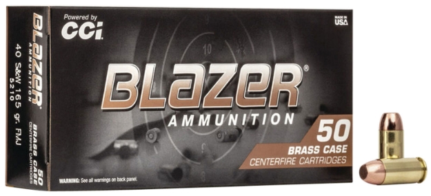 Picture of Cci Blazer Brass Handgun 40 S&W 165 Gr Full Metal Jacket (Fmj) 50 Per Box/ 20 Cs 