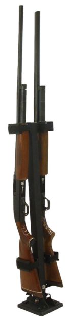 Picture of Rugged Gear Floor Mount Gun Rack 2 Rifle/Shotgun Black Metal 