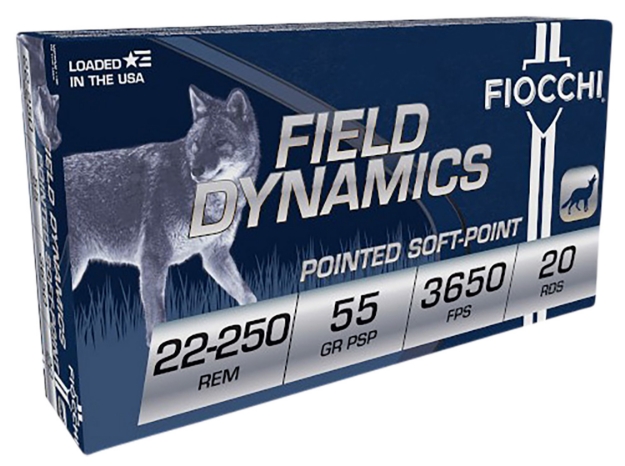 Picture of Fiocchi Field Dynamics Rifle 22-250 Rem 55 Gr Pointed Soft Point (Psp) 20 Per Box/ 10 Cs 