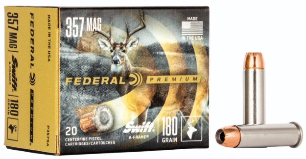 Picture of Federal Premium Hunting 357 Mag 180 Gr Swift A-Frame (Swfr) 20 Per Box/10 Cs 