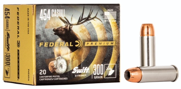 Picture of Federal Premium Hunting 454 Casull 300 Gr Swift A-Frame (Swfr) 20 Per Box/ 10 Cs 