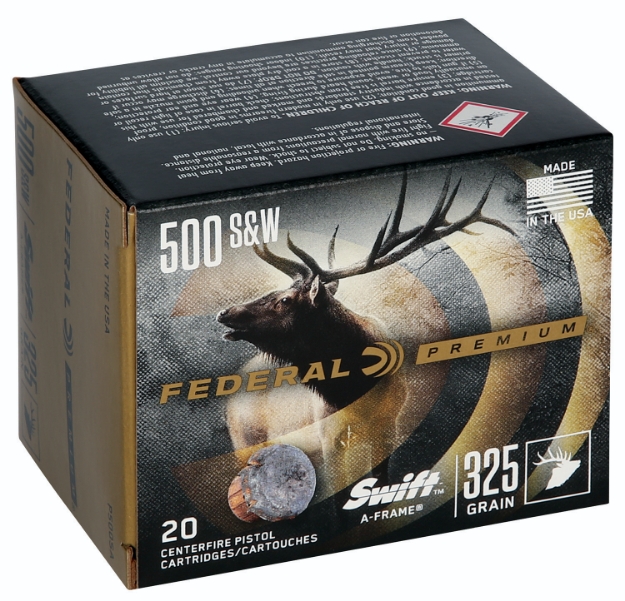 Picture of Federal Premium Hunting 500 S&W Mag 325 Gr Swift A-Frame (Swfr) 20 Per Box/10 Cs 