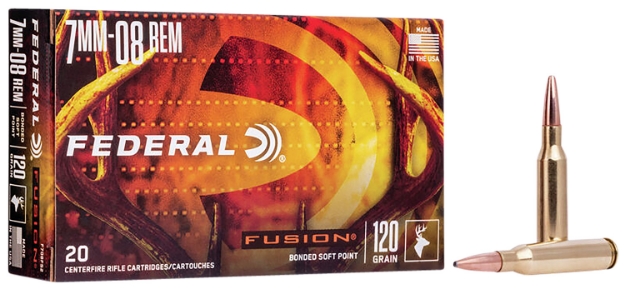 Picture of Federal Fusion Hunting 7Mm-08 Rem 120 Gr Fusion Soft Point 20 Per Box/ 10 Cs 