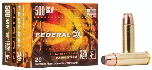 Picture of Federal Fusion Handgun 500 S&W Mag 325 Gr Fusion Soft Point 20 Per Box/ 10 Cs 