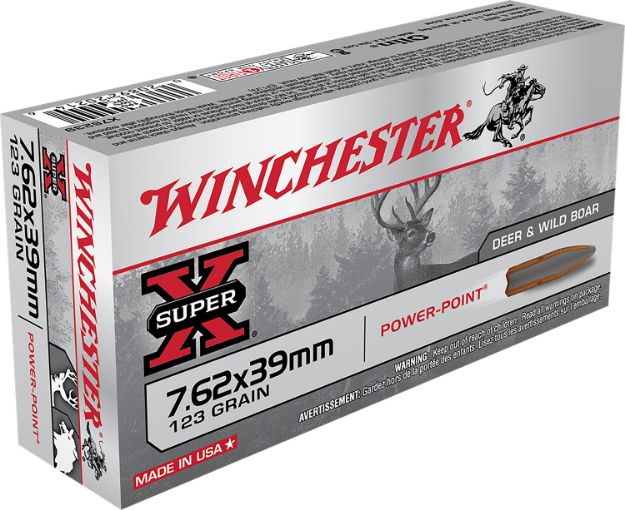 Picture of Winchester Ammo Super X 7.62X39mm 123 Gr 2365 Fps Power-Point (Pp) 20 Bx/10 Cs 