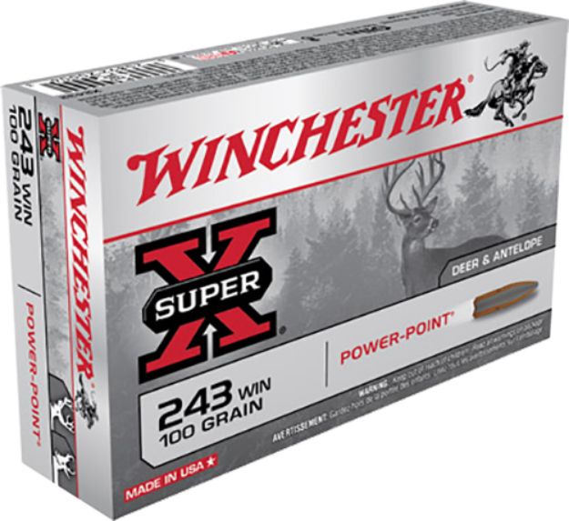 Picture of Winchester Ammo Super X 243 Win 100 Gr 2960 Fps Power-Point (Pp) 20 Bx/10 Cs 