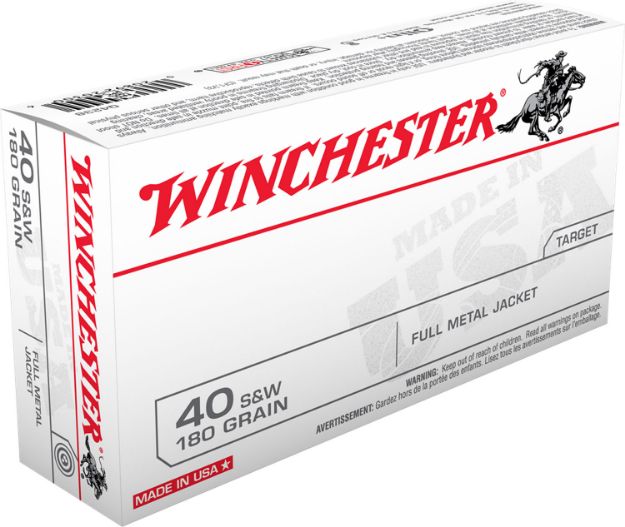 Picture of Winchester Ammo Usa Target 40 S&W 180 Gr Full Metal Jacket (Fmj) 50 Per Box/ 10 Cs 