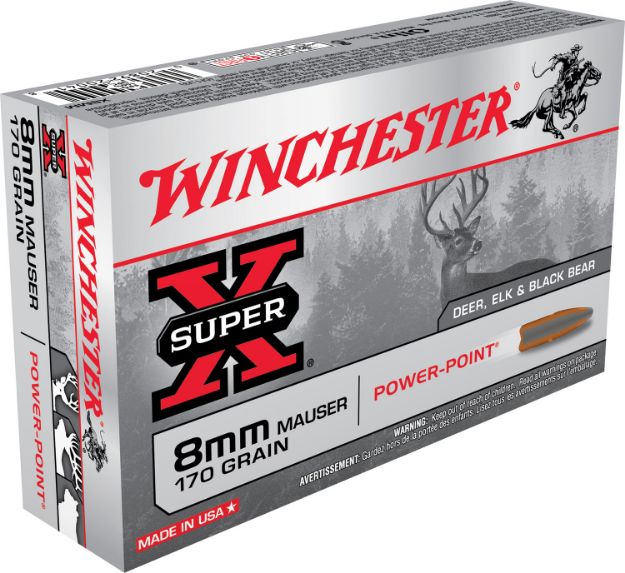 Picture of Winchester Ammo Power-Point 8Mm Mauser 170 Gr Power-Point (Pp) 20 Per Box/ 10 Cs 