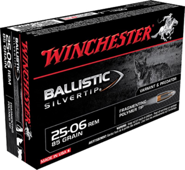 Picture of Winchester Ammo Ballistic Silvertip 25-06 Rem 85 Gr Fragmenting Polymer Tip 20 Per Box/ 10 Cs 