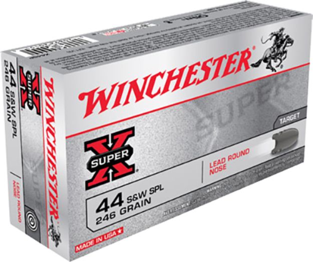 Picture of Winchester Ammo Super X Target 44 S&W Spl 246 Gr Lead Round Nose (Lrn) 50 Per Box/ 10 Cs 