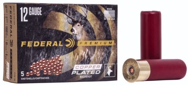 Picture of Federal Premium Magnum 12 Gauge 3" 41 Pellets 2 Oz 4 Buck Shot 5 Per Box/ 50 Cs 