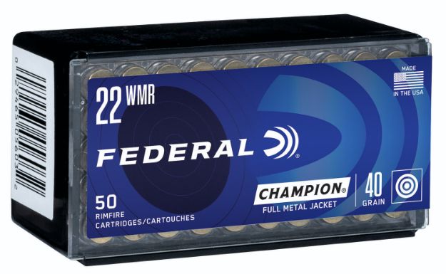 Picture of Federal Champion Training Rimfire 22 Wmr 40 Gr Full Metal Jacket (Fmj) 50 Per Box/ 60 Cs 