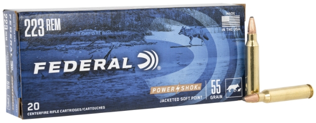 Picture of Federal Power-Shok Hunting 223 Rem 55 Gr Jacketed Soft Point (Jsp) 20 Per Box/ 10 Cs 