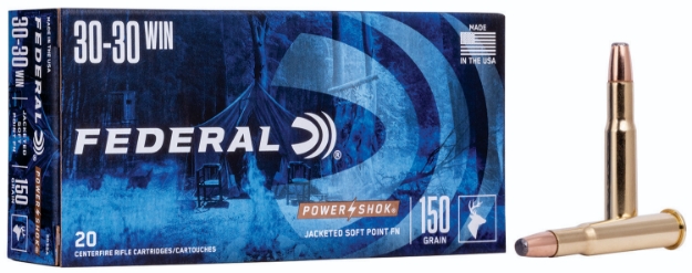 Picture of Federal Power-Shok Hunting 30-30 Win 150 Gr Jacketed Soft Point (Jsp) 20 Per Box/ 10 Cs 