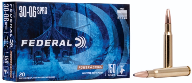 Picture of Federal Power-Shok 30-06 Springfield 150 Gr Jacketed Soft Point (Jsp) 20 Per Box/ 10 Cs 