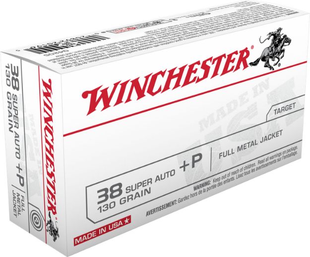 Picture of Winchester Ammo Usa Target 38 Super +P 130 Gr Full Metal Jacket (Fmj) 50 Per Box/ 10 Cs 