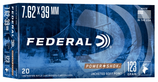 Picture of Federal Power-Shok 7.62X39mm 123 Gr Jacketed Soft Point (Jsp) 20 Per Box/ 10 Cs 