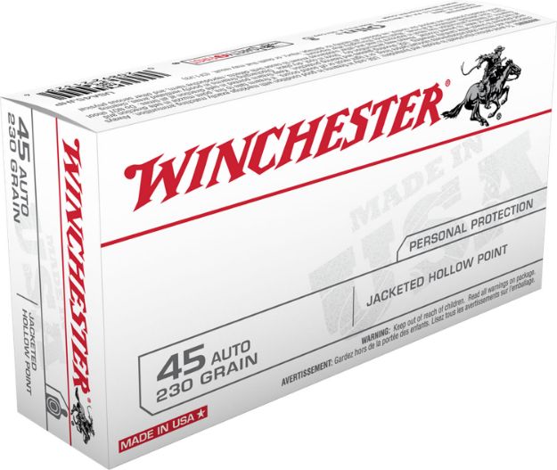 Picture of Winchester Ammo Usa Defense 45 Acp 230 Gr Jacketed Hollow Point (Jhp) 50 Per Box/ 10 Cs 