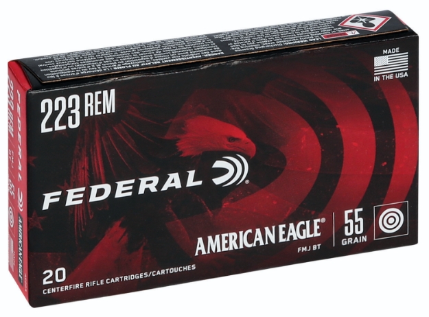 Picture of Federal American Eagle Target 223 Rem 55 Gr Full Metal Jacket Boat-Tail (Fmjbt) 20 Per Box/ 25 Cs 