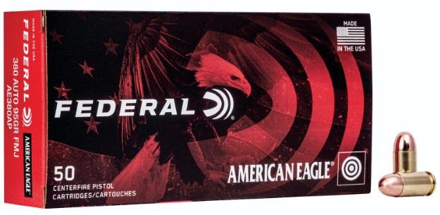 Picture of Federal American Eagle Handgun 380 Acp 95 Gr Full Metal Jacket (Fmj) 50 Per Box/ 20 Cs 