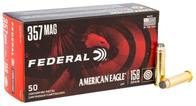 Picture of Federal American Eagle Handgun 357 Mag 158 Gr Jacketed Soft Point (Jsp) 50 Per Box/20 Cs 