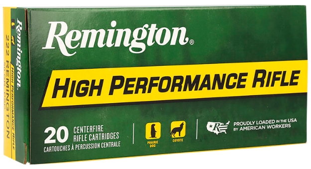 Picture of Remington Ammunition High Performance Rifle 222 Rem 50 Gr Pointed Soft Point (Psp) 20 Per Box/ 10 Cs 