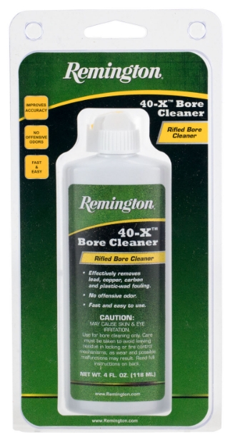 Picture of Remington Accessories 40-X Bore Cleaner Removes Carbon/Lead/Plastic Fouling/Powder 4 Oz Squeeze Bottle 