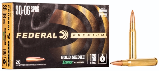 Picture of Federal Premium Gold Medal 30-06 Springfield 168 Gr Sierra Matchking Bthp 20 Per Box/ 10 Cs 