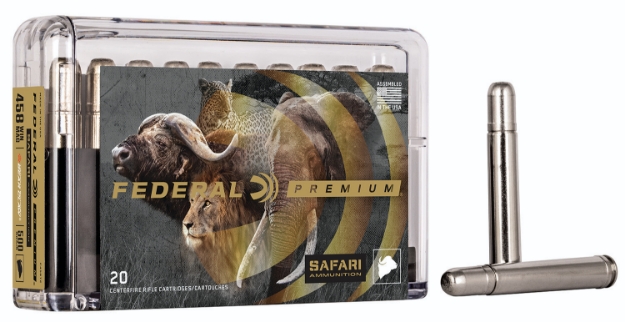 Picture of Federal Premium Safari Cape-Shok 458 Win Mag 500 Gr Trophy Bonded Bear Claw (Tbbc) 20 Per Box/ 10 Cs 