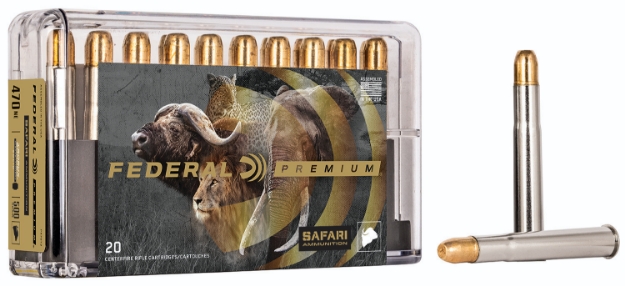 Picture of Federal Premium Safari Cape-Shok 470 Nitro Express 500 Gr Trophy Bonded Sledgehammer Solid (Tbsh) 20 Per Box/ 10 Cs 